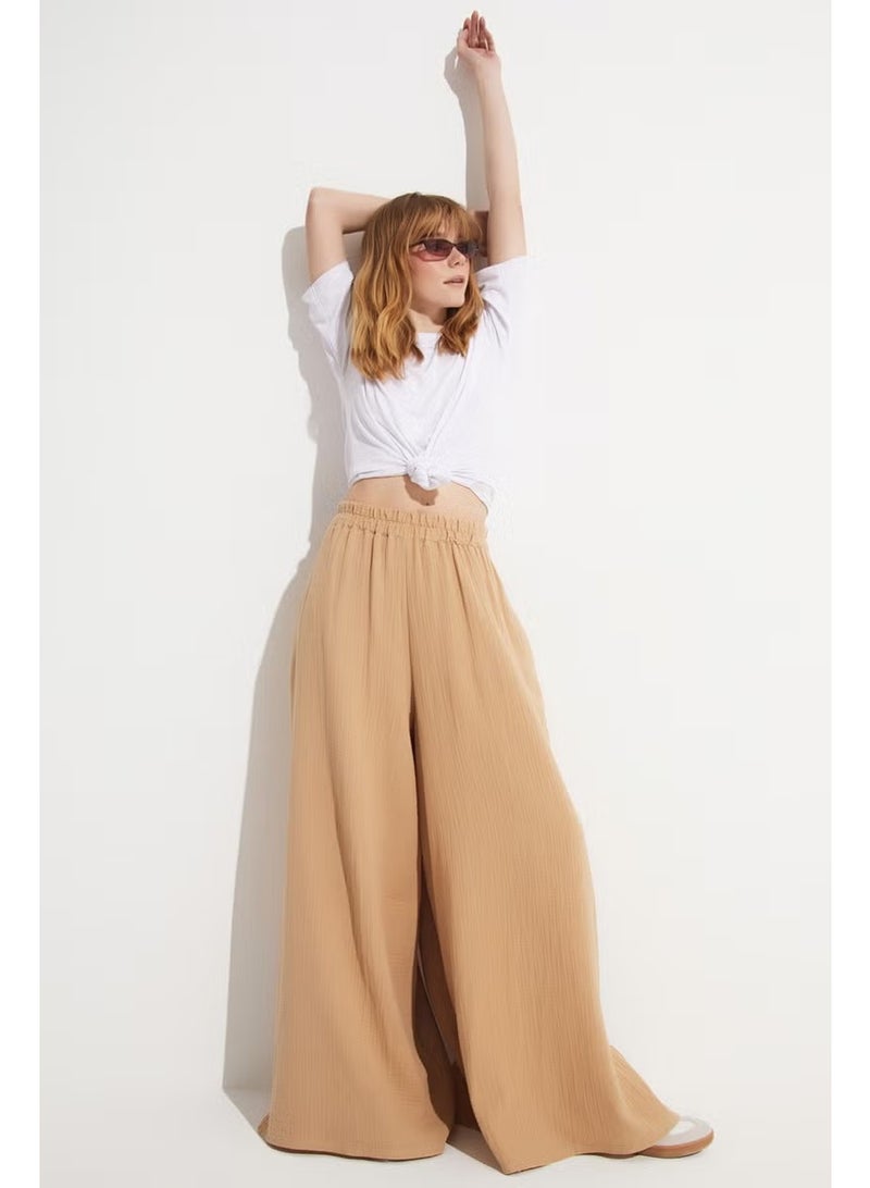 JUNE Elastic Waist Wide Trousers - Image 2